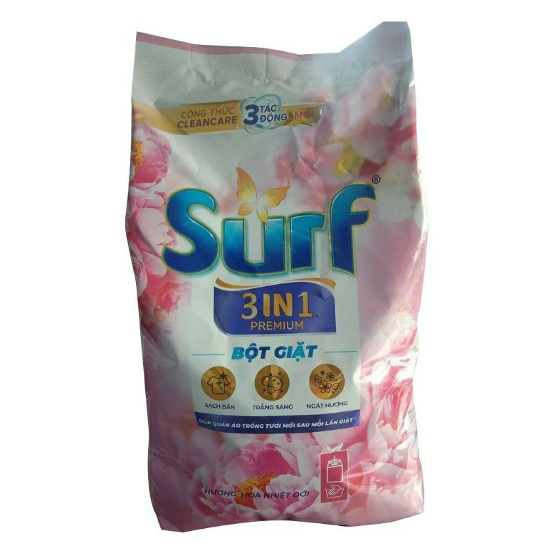 Túi Bột Giặt Surf Cao Cấp 3in1 Hương Hoa Nhiệt Đới 2.7Kg