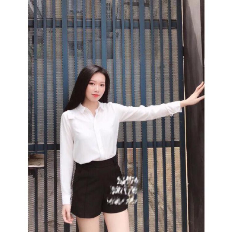 [Giảm Giá 31%] Áo Sơ Mi Nữ Dài Tay - Cotton Lạnh Cao Cấp - Màu Trắng và Đen - Sang Chảnh [Xuất Khẩu Châu Âu] | BigBuy360 - bigbuy360.vn