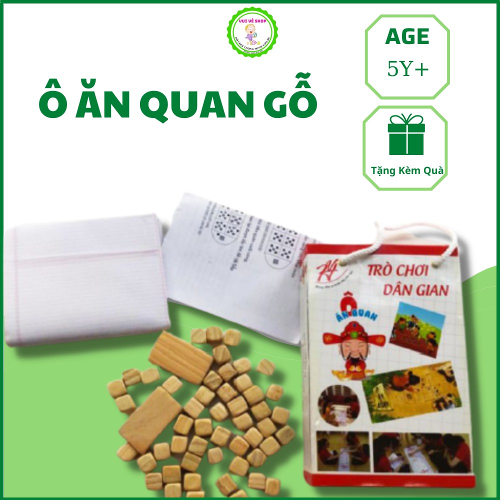 Ô Ăn Quan Bằng Gỗ Thông Tự Nhiên Cho Bé Từ 5 Tuổi – Đồ Chơi Dân Gian Siêu Bền – Vui Vẻ Shop