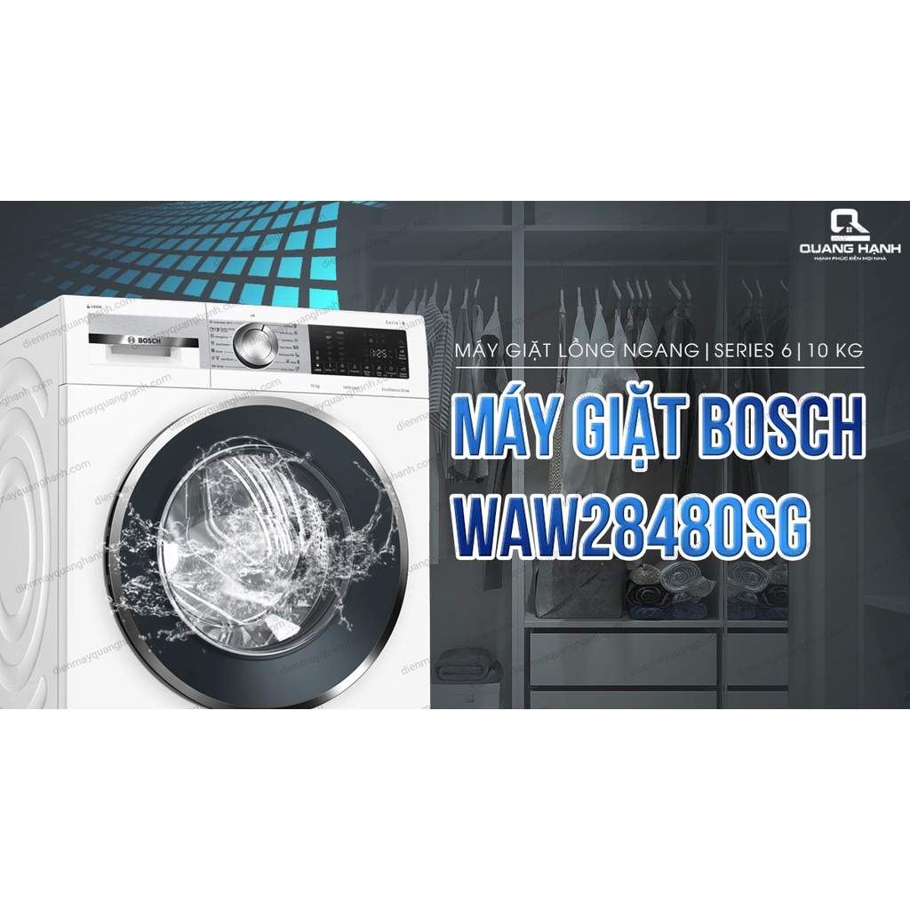 [Thương hiệu Đức] Máy Giặt Bosch WGG254A0SG Khối Lượng Giặt 10kg, Công nghê I-DOS Thông Minh