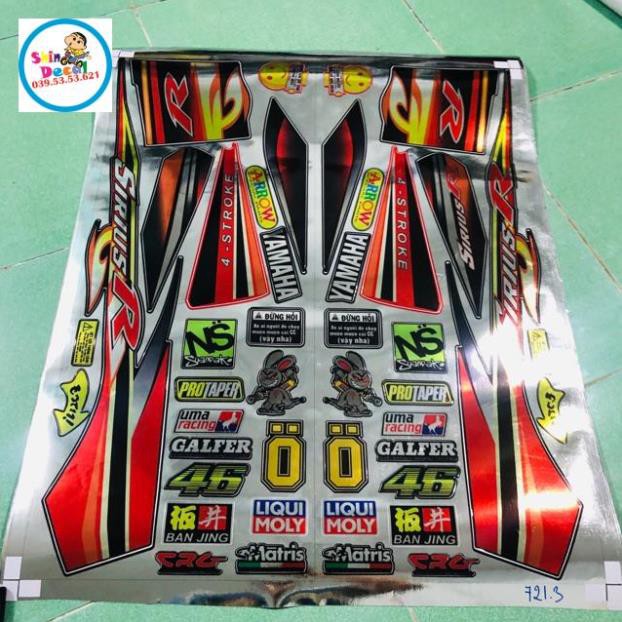 Tem rời sirius r chất liệu crom loại xịn.Thị trường có bán hàng giả crom ae lưu ý.