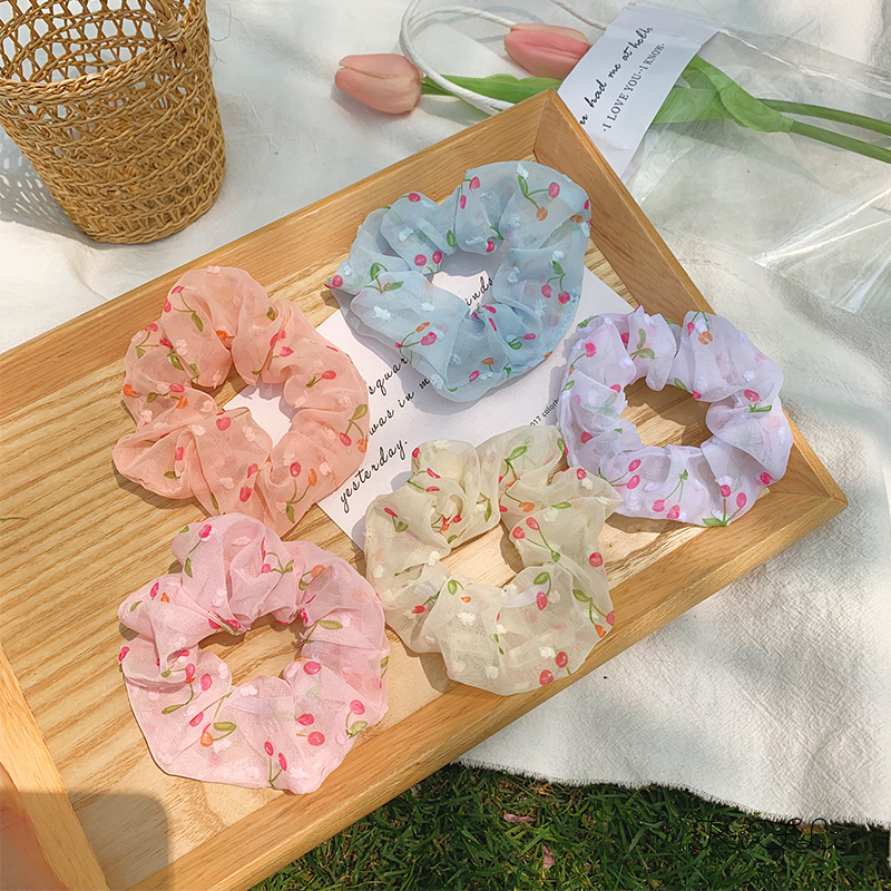 Dây Buộc Tóc Co Dãn Họa Tiết Hoa Thời Trang Cho Nữ Kifli