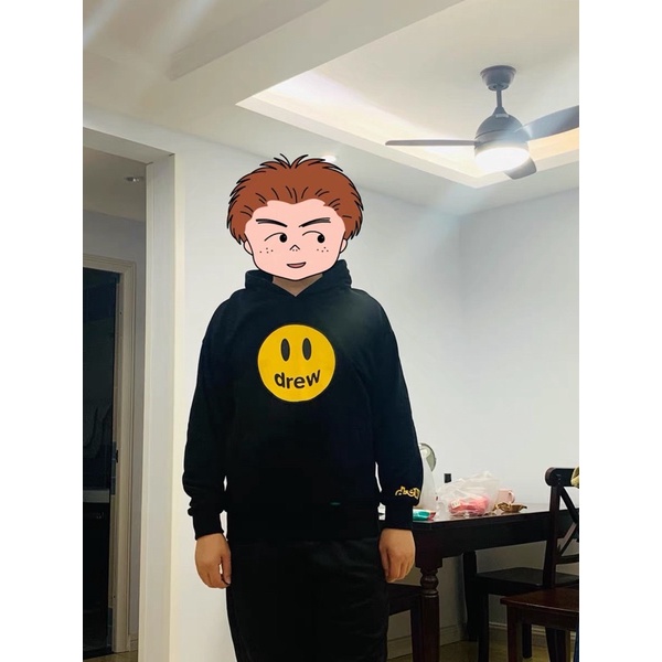 Hoodie in mặt cười drew nỉ cotton (có ảnh thật) - LC