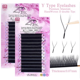 Lông Mi Giả Dày 0.07mm Chất Liệu Dệt Tay Cao Cấp Hình Chữ Y