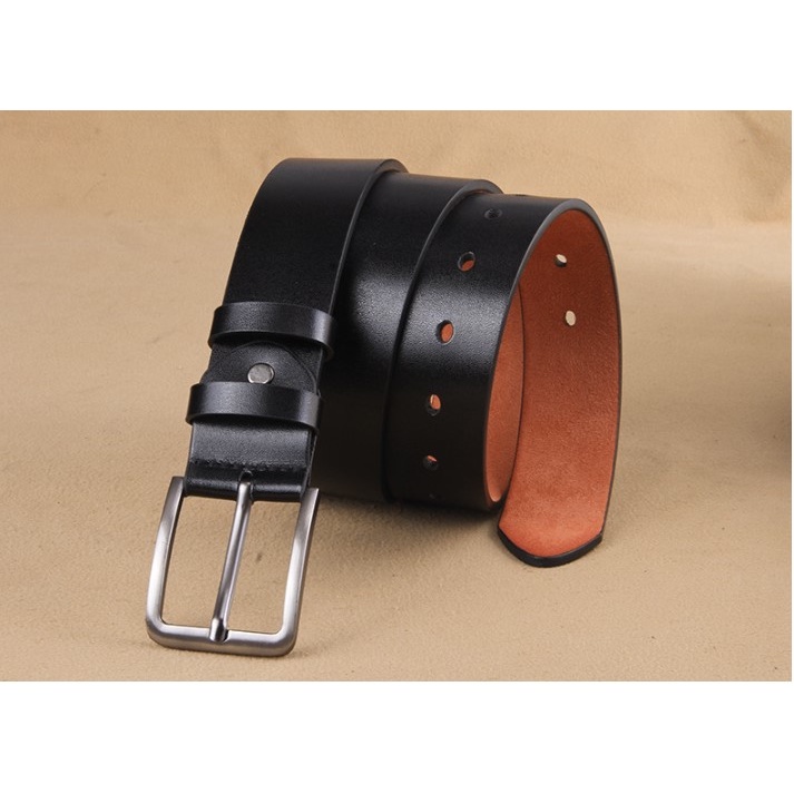 Thắt lưng da, Dây nịt đục lỗ nam trẻ trung màu đen 1830 pon.mens hà nội hcm
