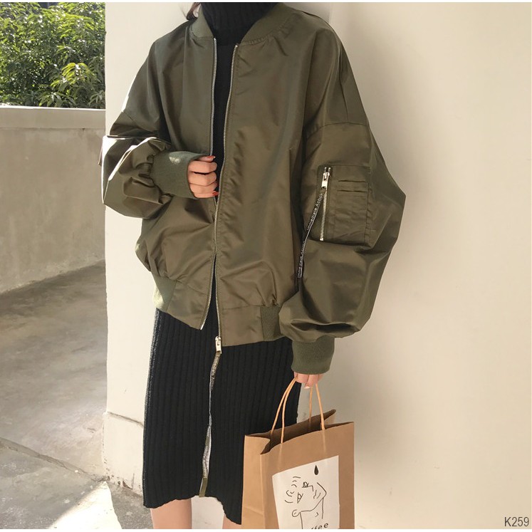 ÁO KHOÁC BOMBER IN TEXT SAU K259 - OVAN.VN