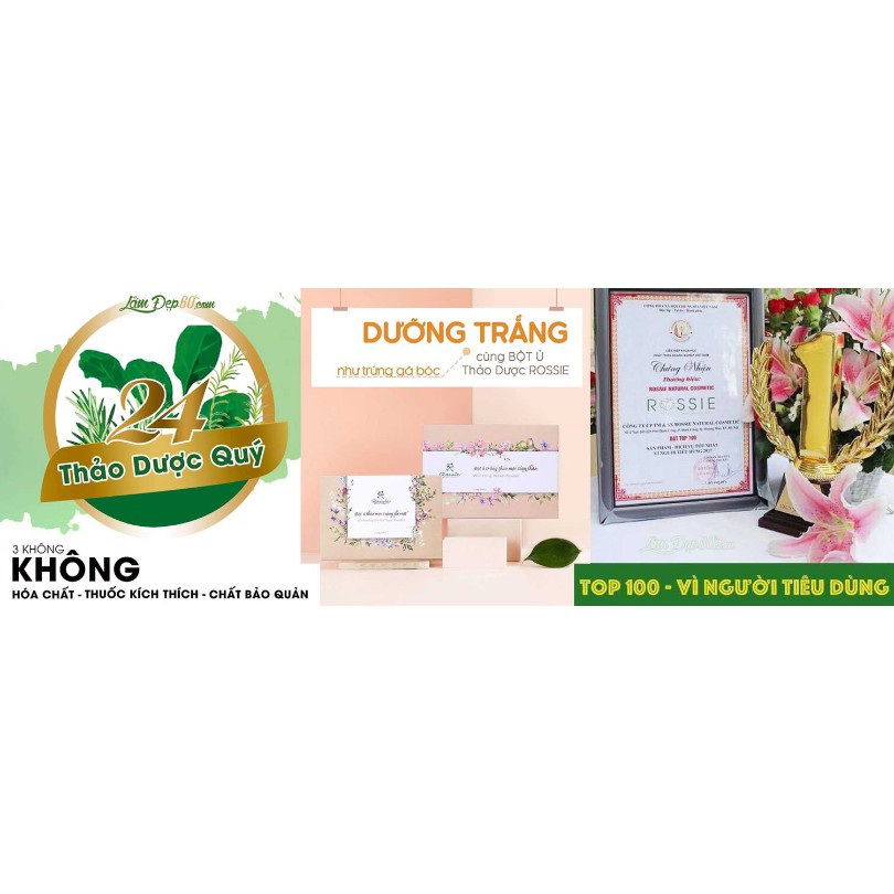 Sale bột ủ trắng da toàn thân Rosie