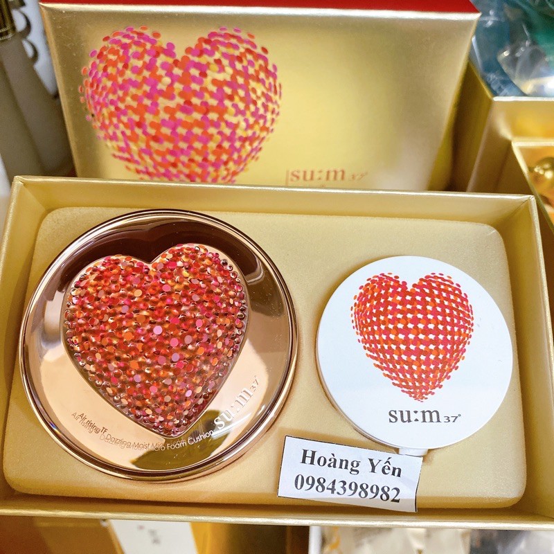 PHẤN NƯỚC CUSHION SUM:37 DAZZLING MOIST MICRO FOAM (Hộp chính + 2 lõi, date 2024)