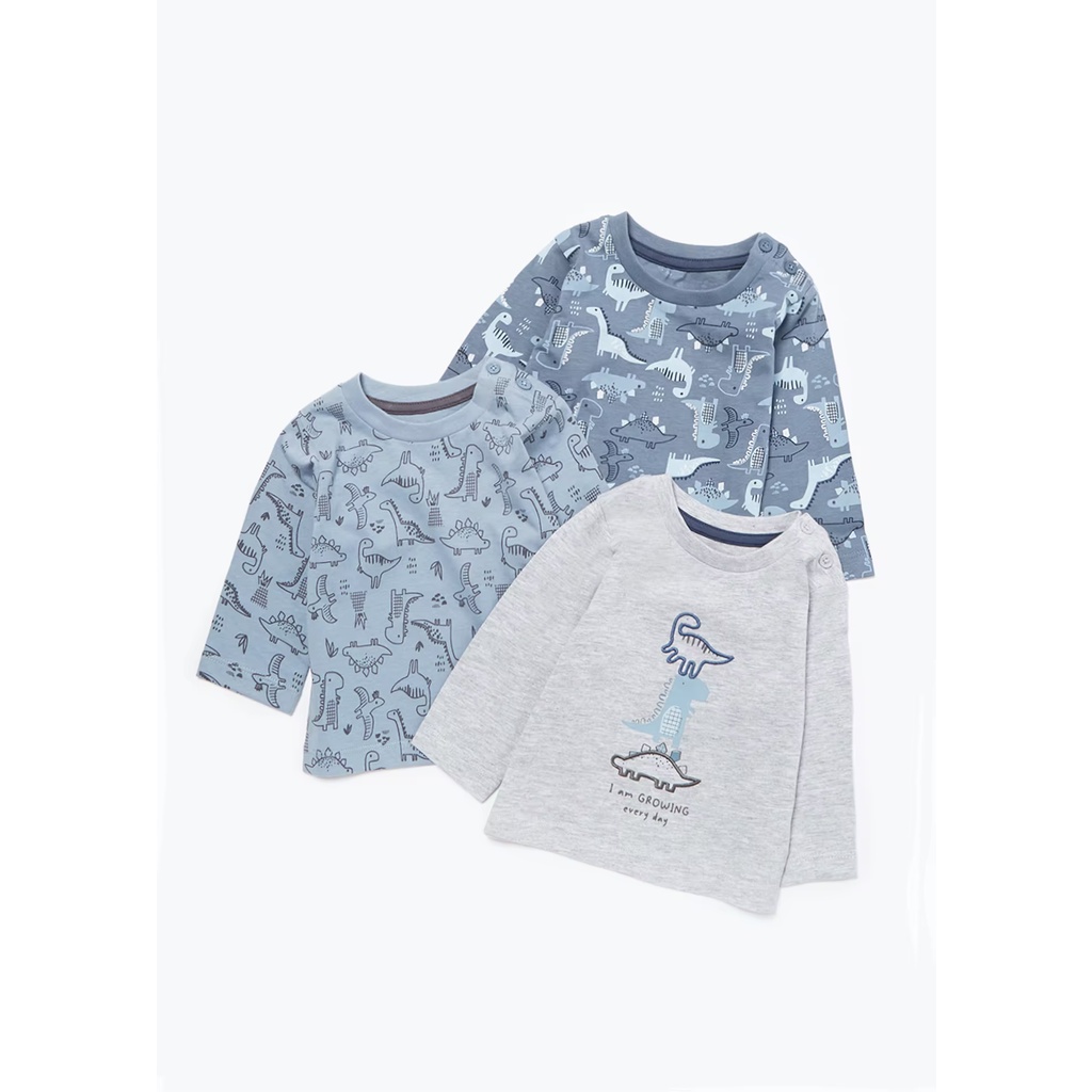 Pack 3 áo khủng long Matalan UK sz 18/24M