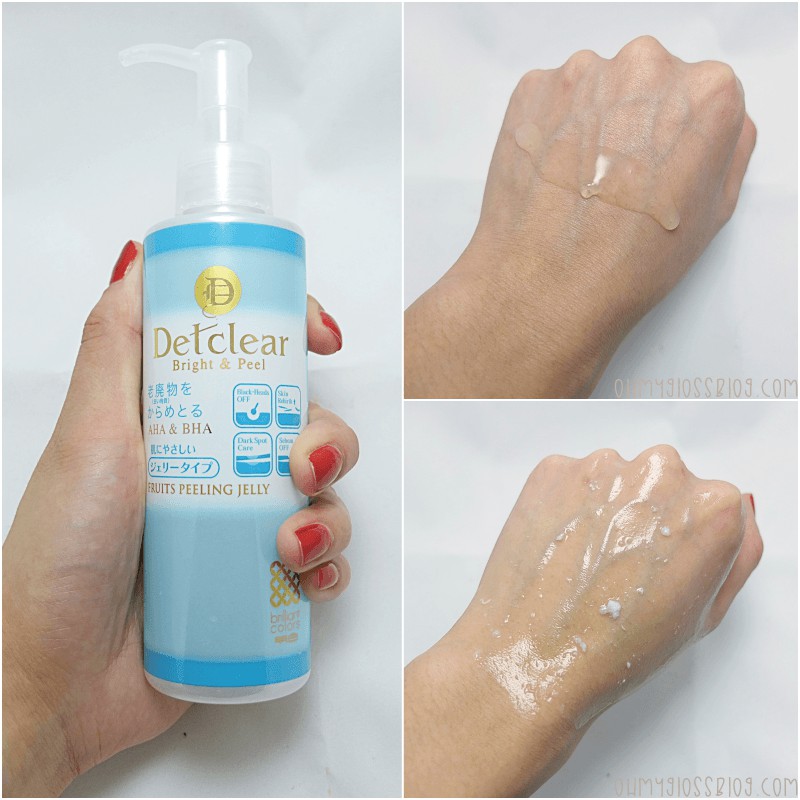 Tẩy da chết Meishoku Detclear Bright & Peel Fruits Peeling Jelly xanh 180ml