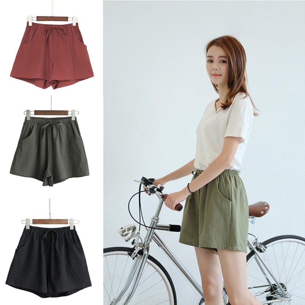 Quần short thô Hàn Quốc - Chất Đũi Thô - Combo Nhiều Màu Sắc - Mặc Ngủ - Đi Chơi - Oke