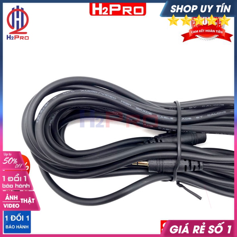 Cáp Nối Dài Cổng 3.5mm, Dây Cáp Nối Dài 1.5M-5M Cho Tai Nghe Phích Cắm 3.5mm, Jack Mạ Đồng, Chống Sôi Nhiễu-H2Pro Audio