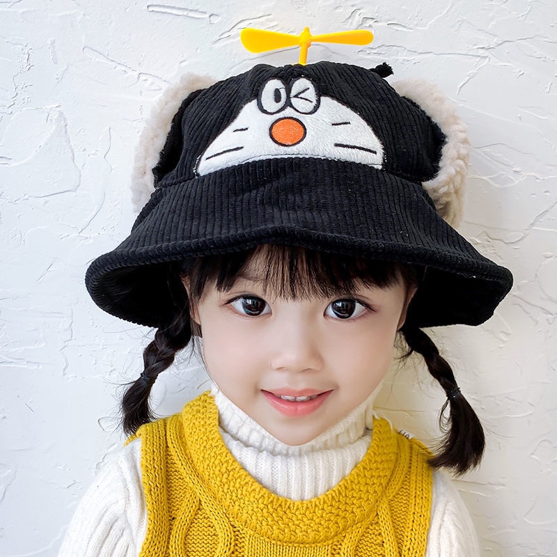 Nón mũ nhung kém bịt tai lót lông ấm áp cho bé mẫu mới Hàng Quảng Châu (102)