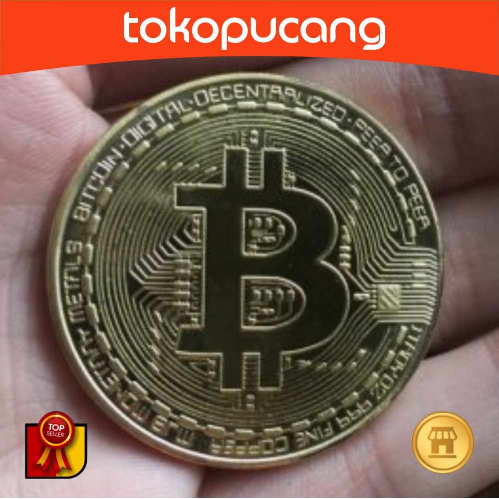 Đồng Tiền Bitcoin Mạ Vàng