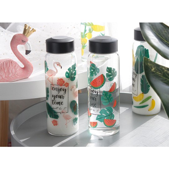 BÌNH THỦY TINH ENJOY YOUR TIME 500ML | BigBuy360 - bigbuy360.vn