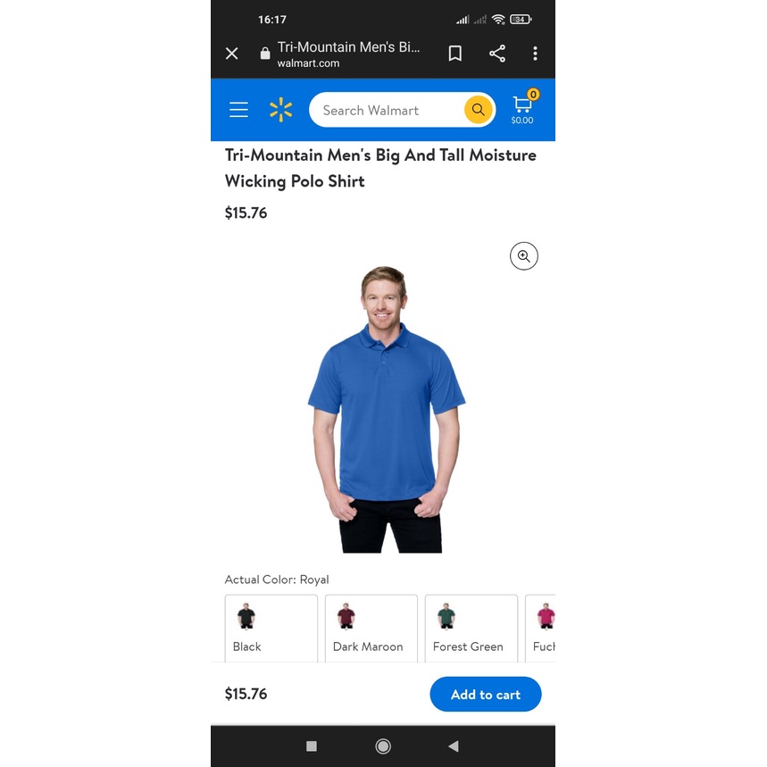 Áo thun nam cổ trụ Tr-mountain performance bigsize | BigBuy360 - bigbuy360.vn