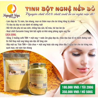 TINH BỘT NGHỆ NẾP ĐỎ NGUYỆT NGA 240G