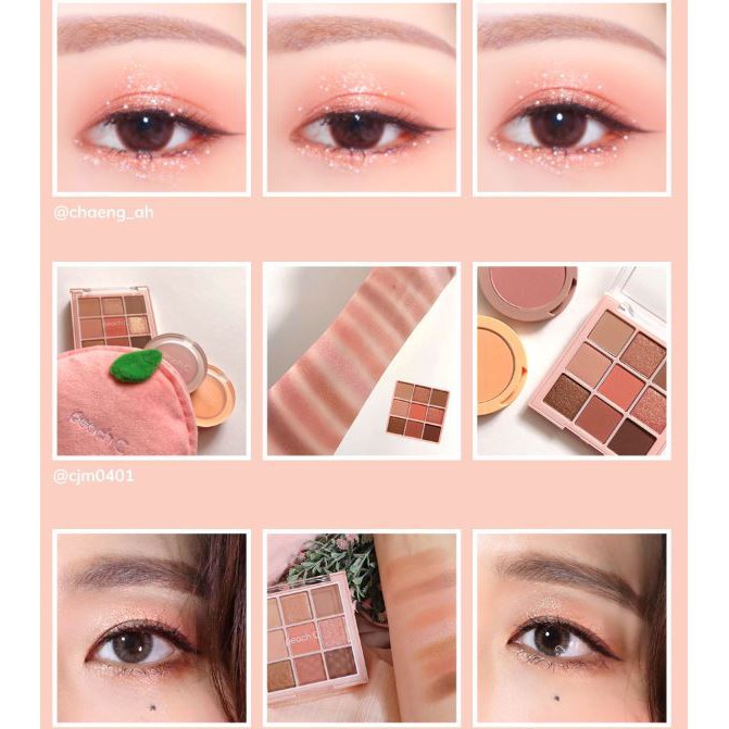 Bảng Phấn Mắt 9 Màu Peach C Soft Mood Eyeshadow 66g