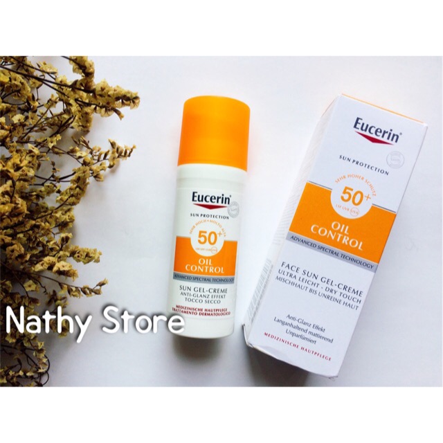 KEM CHỐNG NẮNG EUCERIN SUN GEL-CREAM OIL CONTROL DRY TOUCH SPF 50 DA NHỜN VÀ MỤN