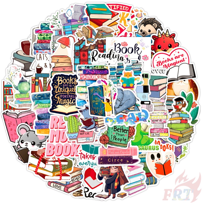 ❉ Sticker Dán Trang Trí Sách Vở I Love Reading Series 02 ❉ Bộ 50 Miếng Dán Trang Trí Thời Trang