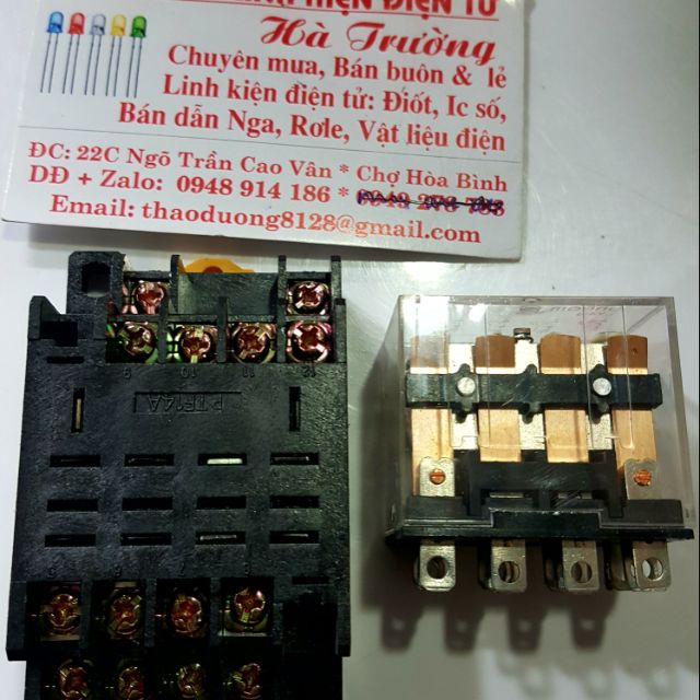 ROLE 220V- 10A - 14 chân kèm đế