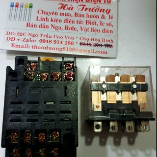 ROLE 220V- 10A - 14 chân kèm đế