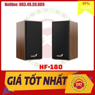 [Giảm 2% nhập "TAPHCLMC6" ] Loa Genius SP- HF180 - 6W (Vân Đen / Vân Gỗ) - Hàng Chính Hãng