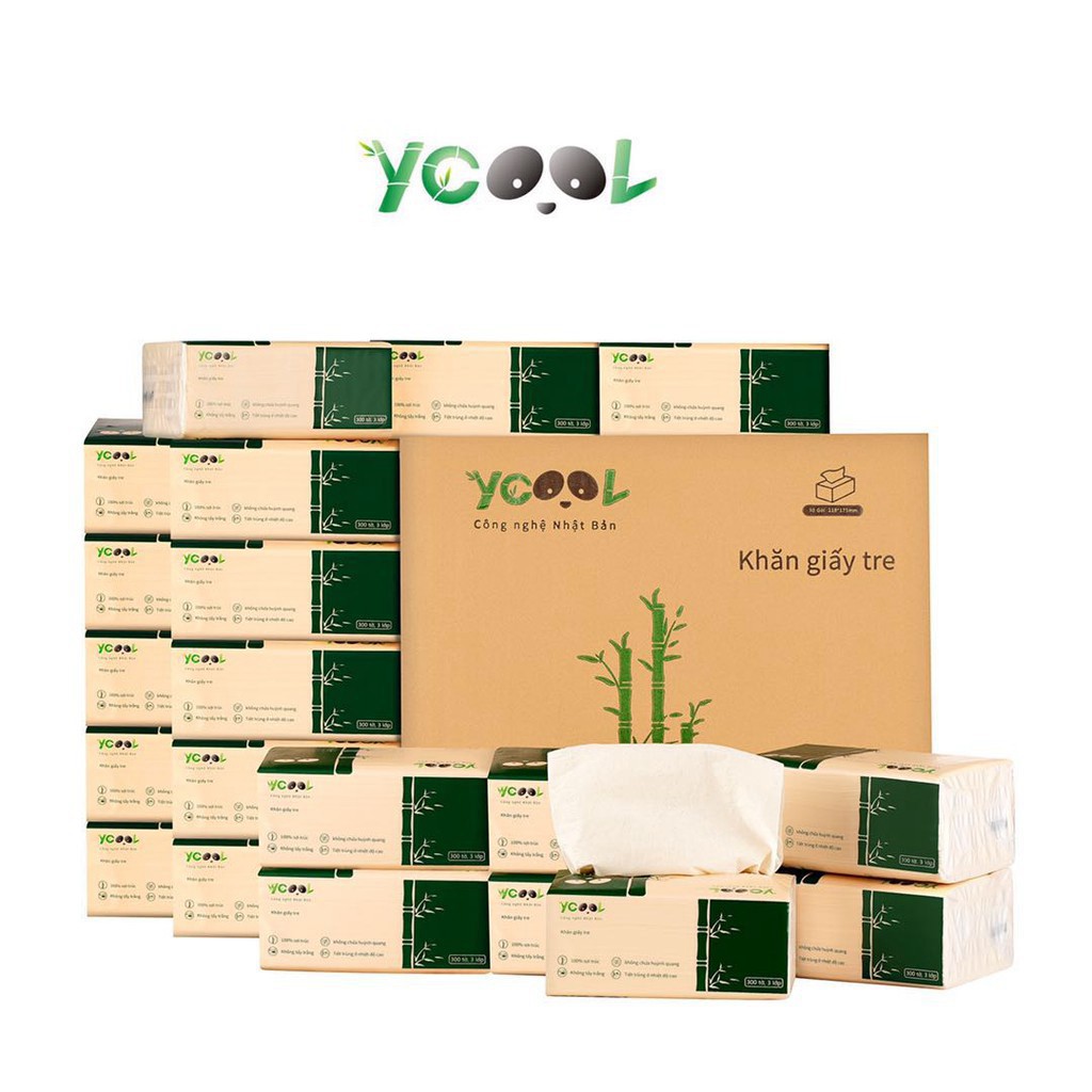 THÙNG 30 GÓI KHĂN GIẤY ĂN GẤU TRÚC YCOOL ( TỔNG KHO GIA DỤNG GIÁ RẺ )  [FreeShip – HÀNG MỚI]