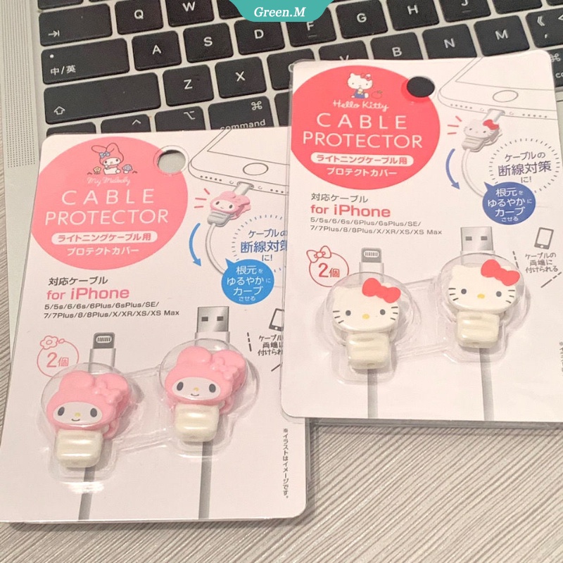 Kawaii Cinnamoroll My Melody Kuromi Sanrio Plush Cartoon Cute Data Cable Protective Sleeve Anime Plush Toy For Girl Gift