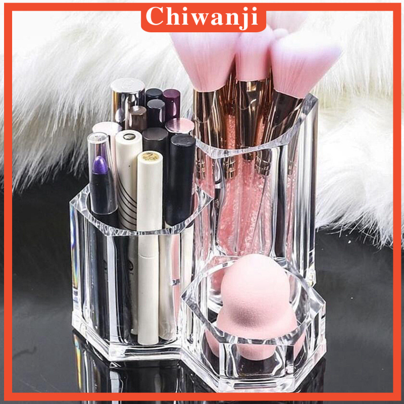 [Hàng mới về] Hộp đựng cọ trang điểm chất liệu acrylic trong suốt sử dụng tiện lợi