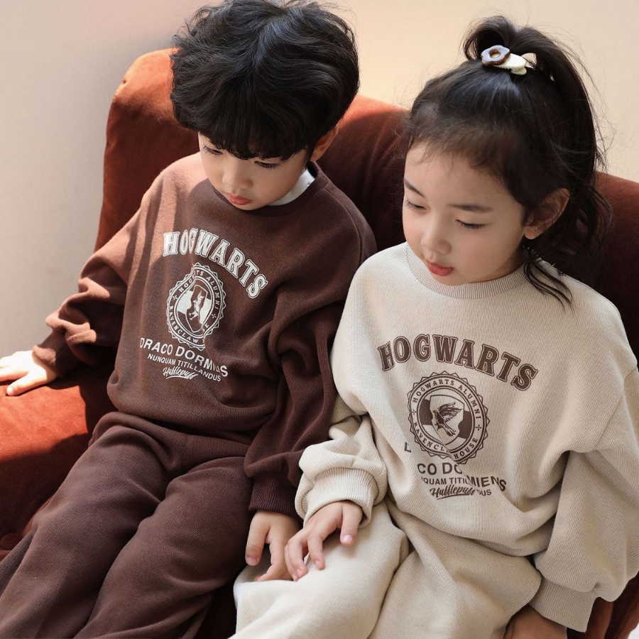 Bộ Quần Áo Sweater Cotton Nguyên Chất Dáng Rộng Thời Trang Hàn Quốc Mới 2022 Cho Bé Trai Gái