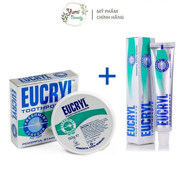 Kem đánh răng / bột tẩy trắng răng Eucryl của Anh