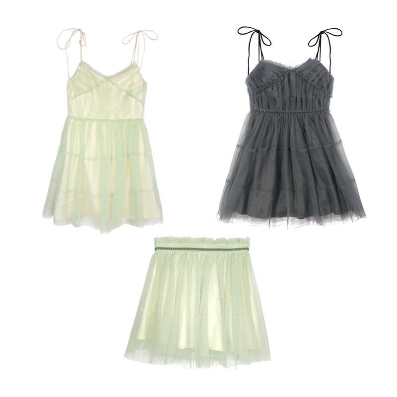 COZOK Đầm Thời Trang Phối Lưới Đáng Yêu Cá Tính Cho Nữ