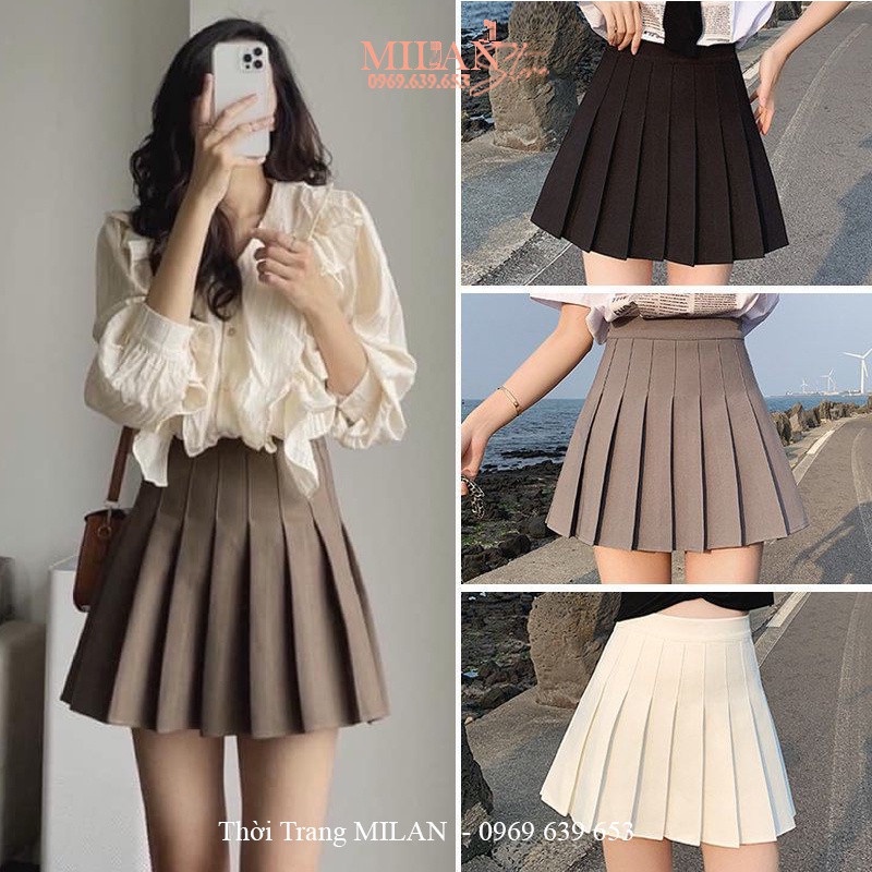 Chân Váy Tennis Ngắn Xếp Ly 💥Free Ship 💥 Chân Váy Chữ A Xếp Ly Có Quần Trong Hàng Đẹp