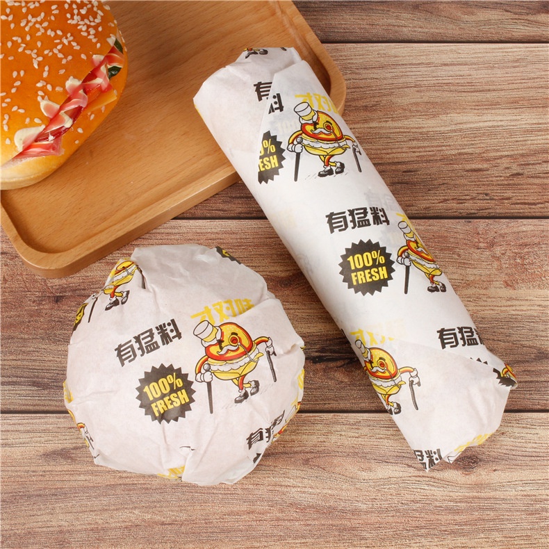 Set 100 giấy bọc bánh sandwich/thực phẩm chống thấm dầu sử dụng một lần 38*28cm