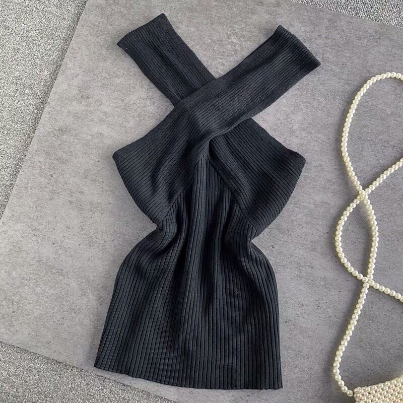 Áo Len nữ kiểu dây vắt chéo sexy mặc được nhiều kiểu