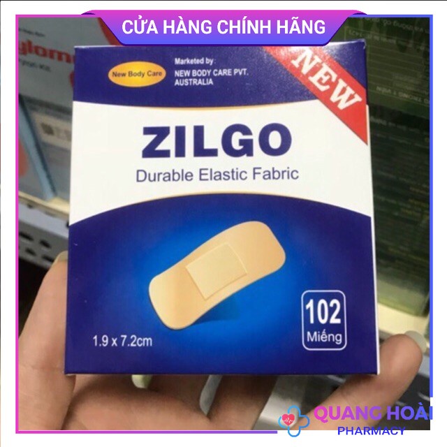 Hộp 102 miếng băng dính y tế cá nhân Zilgo