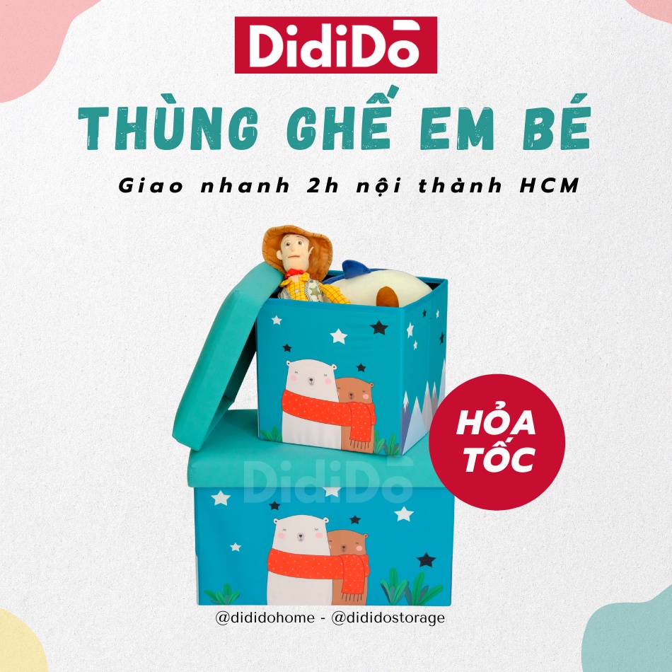 (GRAB/NOW) Hộp đựng đồ DidiDo kết hợp ghế ngồi cho bé size 31cm