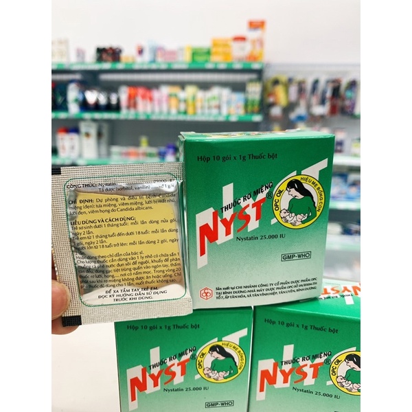 RƠ MIỆNG NYST - Hộp 10 gói