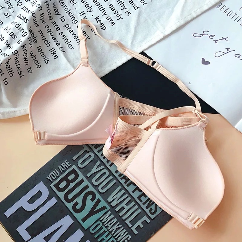 Áo lót đệm vừa BL060 Áo ngực cài khuy trước cup T-shirt ôm form nâng ngực