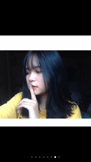 Thuốc nhuộm tóc màu xanh dương đen khói (K tẩy ) kèm trợ nhuộm, gang tay | BigBuy360 - bigbuy360.vn