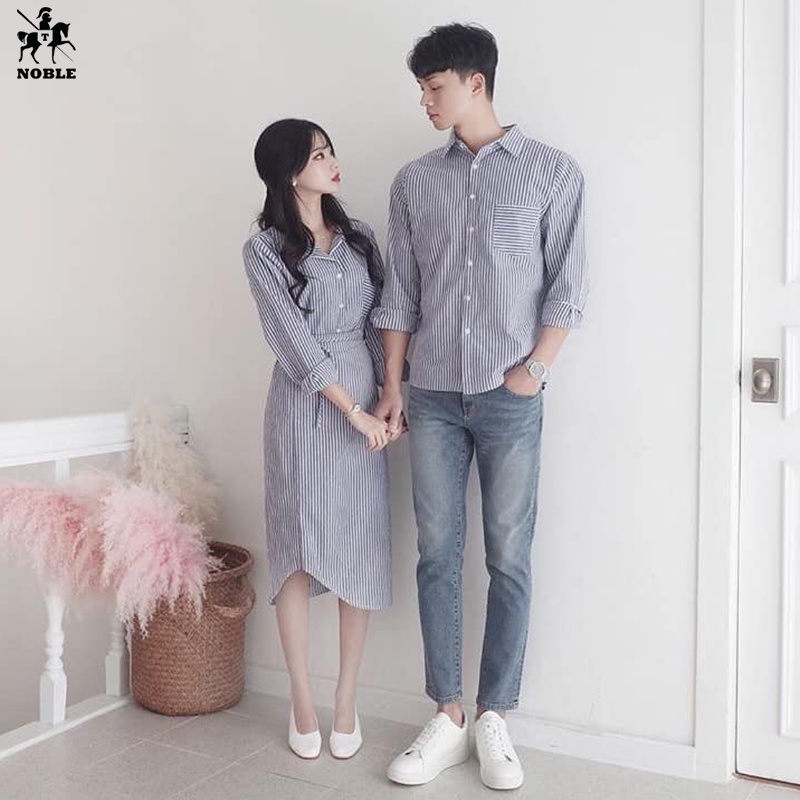 [Freeship] Set đồ đôi couple nam nữ, du lịch, đi chơi, chụp ảnh cưới thời trang Noble cao cấp NB23