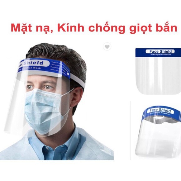 Tấm Chắn Giọt Bắn Kính Trong Suốt Mặt Nạ Face Shield Mask Phòng Tránh Dịch Bệnh Bảo Vệ An Toàn Sức Khỏe