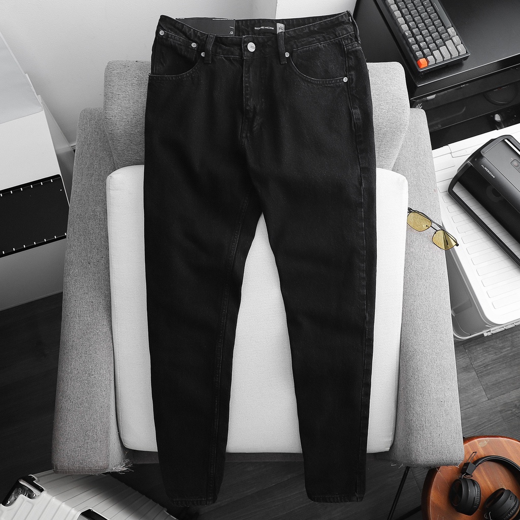 Quần Jean Nam , SlimStraight Slit Edge , Chất Denim Co giãn Dày Dặn , QJ003851,SOMEHOW