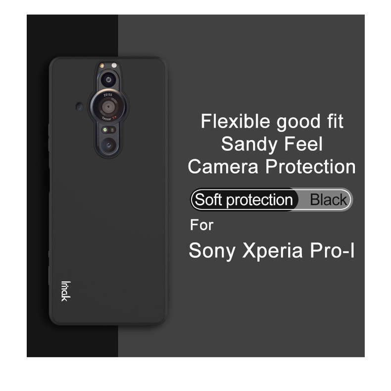 Ốp điện thoại Imak silicon TPU mềm nhám siêu mỏng có lỗ gắn dây đeo cho Sony Xperia Pro-I XQ-BE62 XQ-BE42