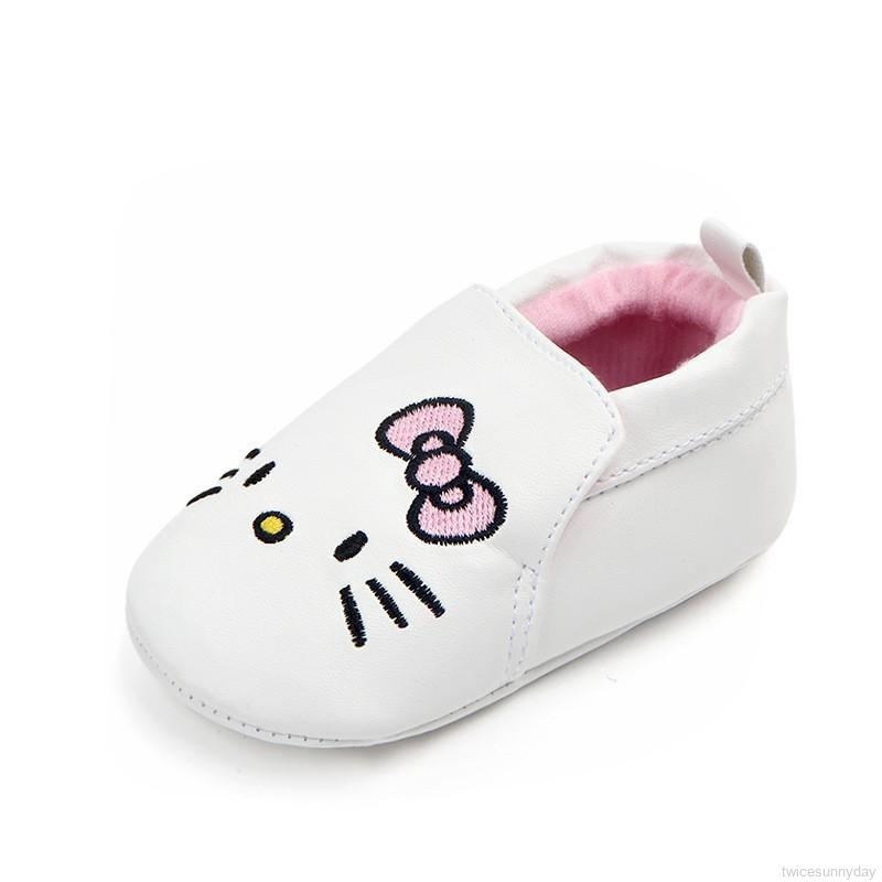 Giày búp bê họa tiết mèo hello kitty thời trang cho bé gái ( 0-1 tuổi )