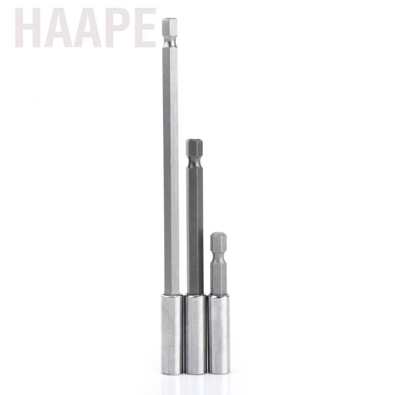 Haape 【Surprise Price】3pcs Electrical Drill Screwdriver Extension Bar Mag netic Bit Holder 1/4\" Shank Tool