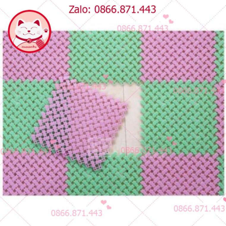 Tấm Lót Sàn/ Chuồng Bằng Nhựa Chống Lọt Chân Cho Chó Mèo hình vuông - petshop số 01