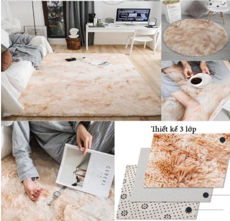 Thảm Lông Trải Sàn❤️ Thảm Trang Trí Cao Cấp - Dày Mịn - Mặt Sau Chống Trơn Trượt