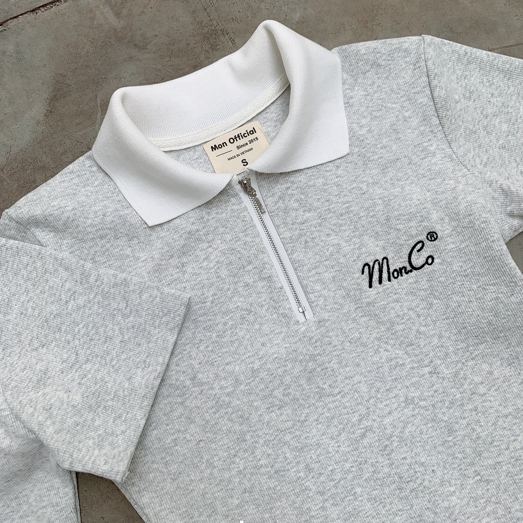 Váy Polo Mon Ôm Body Chất Bo Gân Dày Dặn Thêu Mon.Co SS0317